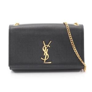 Saint Laurent Paris Kate Shoulder Bag Leather Black